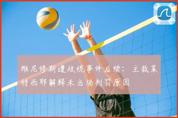维尼修斯遭歧视事件后续:主裁莱特西耶解释未当场判罚原因